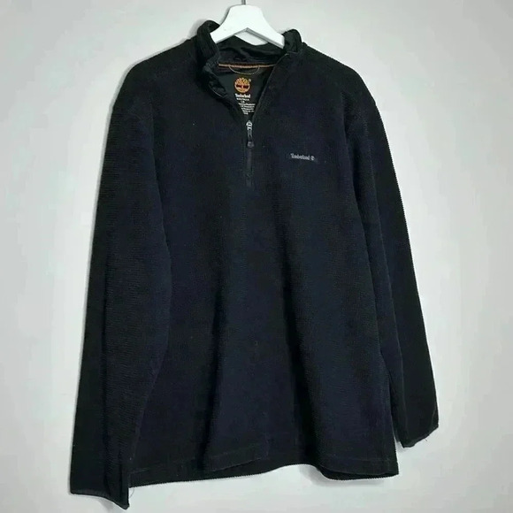 Timberland Black Half Zip Pull Over - Picture 2 of 7